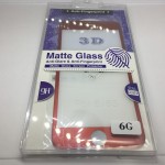 Защитное стекло цветное Glass 3D Full cover matte для Apple iPhone 6 (red)"