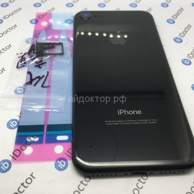 Корпус с кнопками iPhone 7 (Черный Глянец) Hi-Copy +скотч АКБ