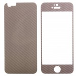 Стекло цветное Glass Carbon комплект iPhone 6 (Золотой)