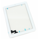 Внешнее стекло с тачскрином iPad 2 (Белое) Копия + Кнопка Home + Стикер