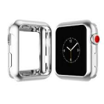Apple Watch чехол силиконовый (серебро) 38 мм