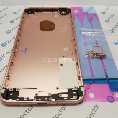 Корпус iPhone 6S Plus с кнопками (Розовый) Hi-Copy +скотч АКБ