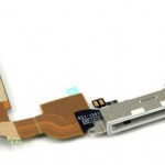 Шлейф iPhone 4 с разьемом зарядки + микрофон (белый) ОРИГИНАЛ
