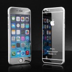 Стекло цветное Glass зеркальное комплект iPhone 6 (Черный)
