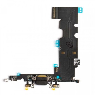 Шлейф iPhone 8 Plus с разъемом зарядки + разъем гарнитуры + микрофон ОРИГИНАЛ (Черный)
