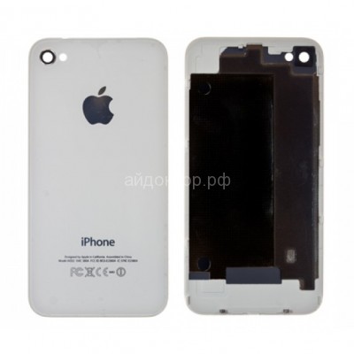 iPhone 4 Задняя крышка Белая (Олеофобное покрытие)