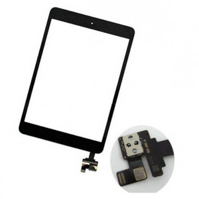 Тачскрин сенсорное стекло iPad mini (Чёрный) Оригинал + коннектор + Стикер