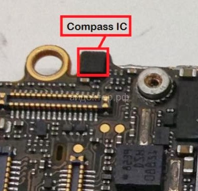 Контроллер компаса U16 iphone 5S compass IC в сборе (бутерброд)