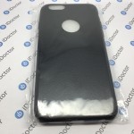 Чехол-накладка - SC015 имитация кожи для Apple iPhone 6 Plus (black)