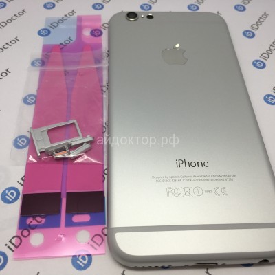 Корпус iPhone 6 с кнопками Серебро Hi-Copy +скотч АКБ