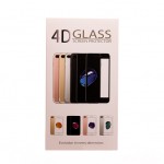 Защитное стекло 4D цветное Glass 3D с ультра-тонкой алюминиевой крышкой для Apple iPhone 7 Plus (silver)