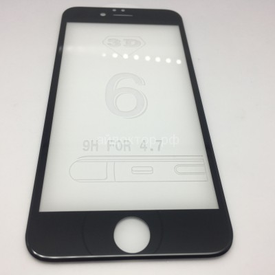 Защитное стекло цветное Activ 3D для Apple iPhone 6 (black)