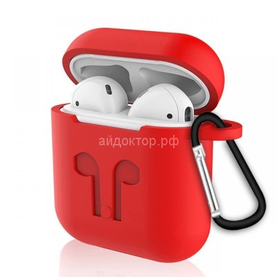 Чехол Silicon case AirPods (красный)