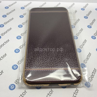 Чехол-накладка - SC010 имитация кожи для Apple iPhone 6 (brown)