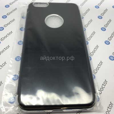 Чехол-накладка - SC012 для Apple iPhone 6 Plus (black/silver)