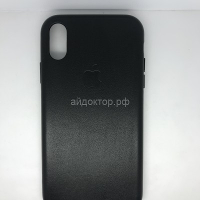 iPhone XS Чехол Кожаный Black