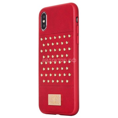 Чехол-накладка Santa Barbara Ravel series для "Apple iPhone X" (red)