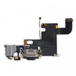 Шлейф iPhone 6S  с разъемом зарядки + разъем гарнитуры + микрофон (черный)