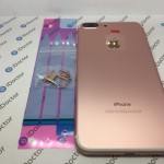 Корпус с кнопками iPhone 7 Plus (Розовый) Hi-Copy +скотч АКБ