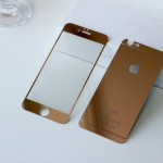 Стекло цветное Glass зеркальное комплект iPhone 6 (Золотой)