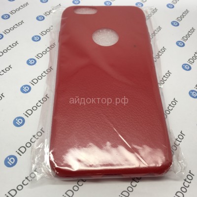 Чехол-накладка - SC015 имитация кожи для Apple iPhone 6 (red)