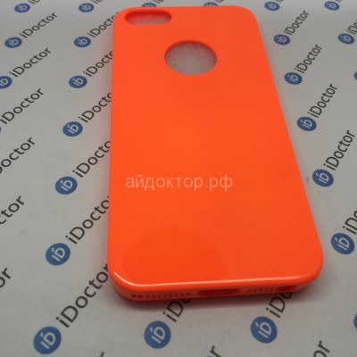 Кейс силиконовый Kawos Cool для Apple iPhone 5 (orange)