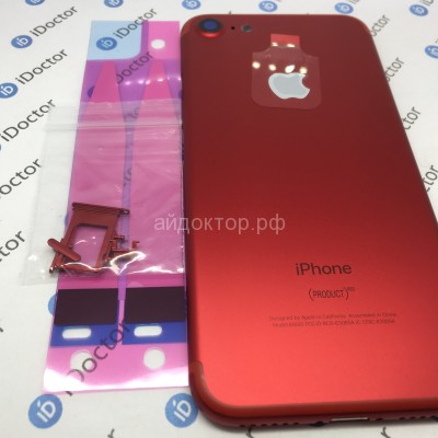 Корпус с кнопками iPhone 7 (Красный) Hi-Copy